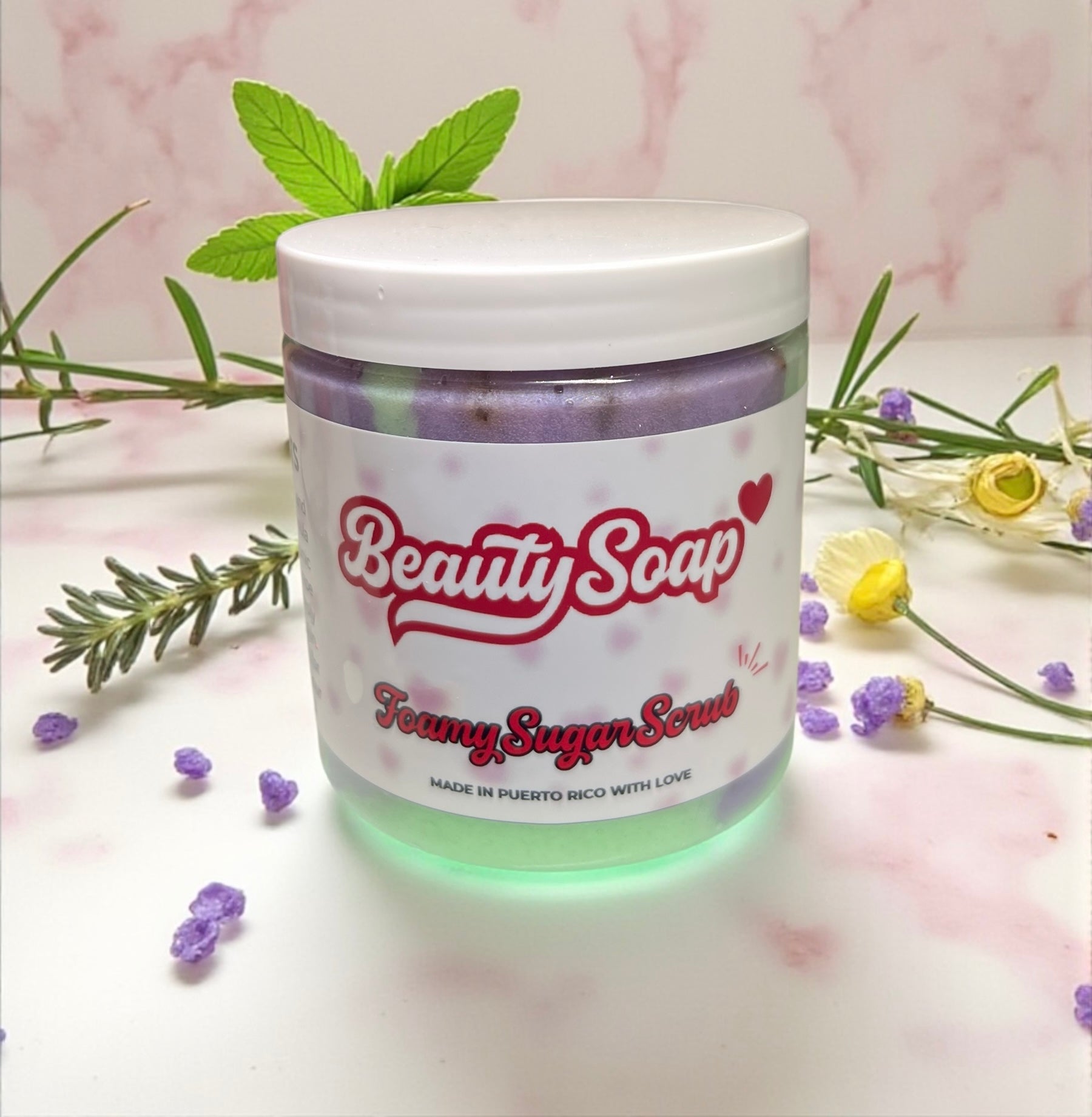 💜 Lavender Mint Dream – Foamy Sugar Scrub