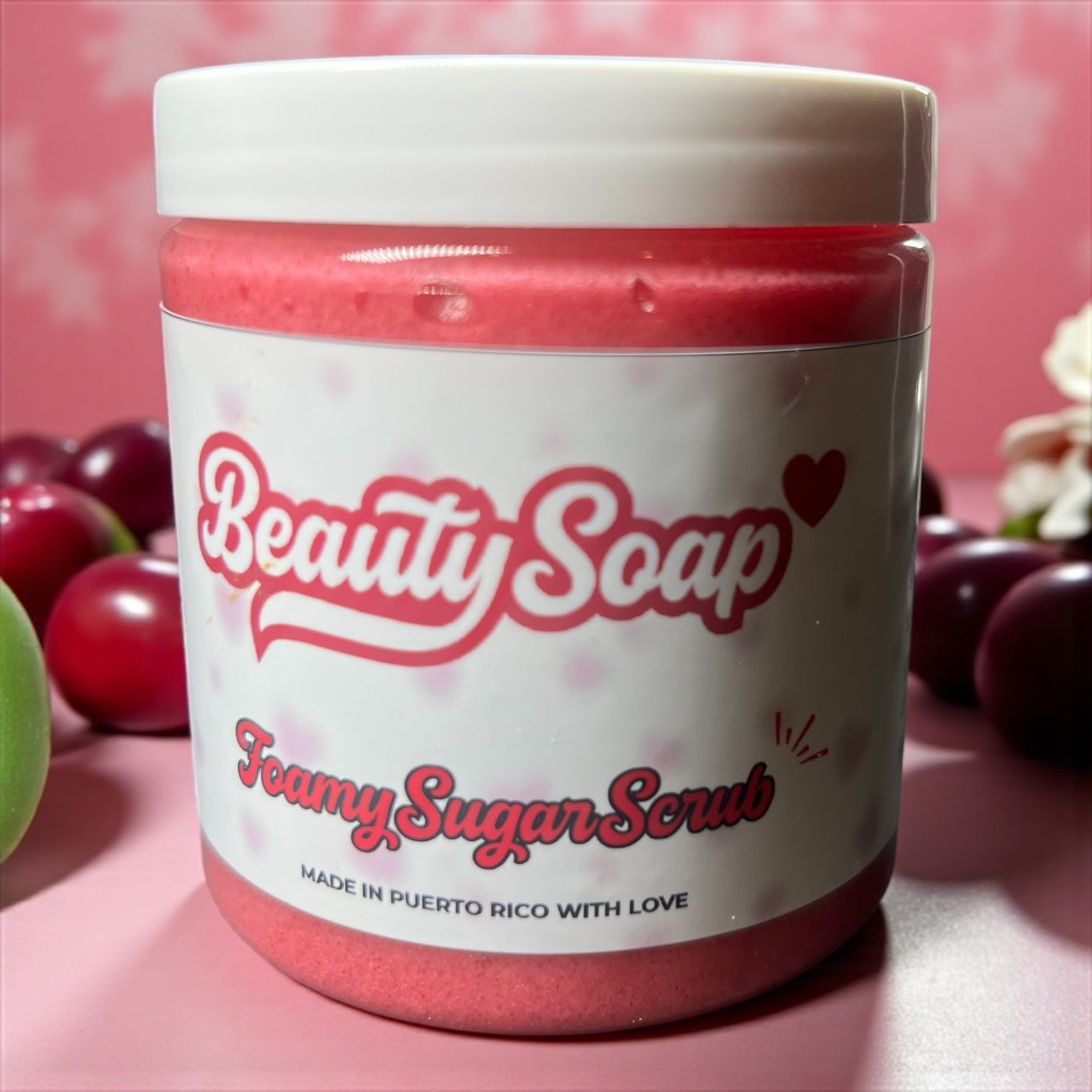 Cherry Dream – Foamy Sugar Scrub 🍒✨